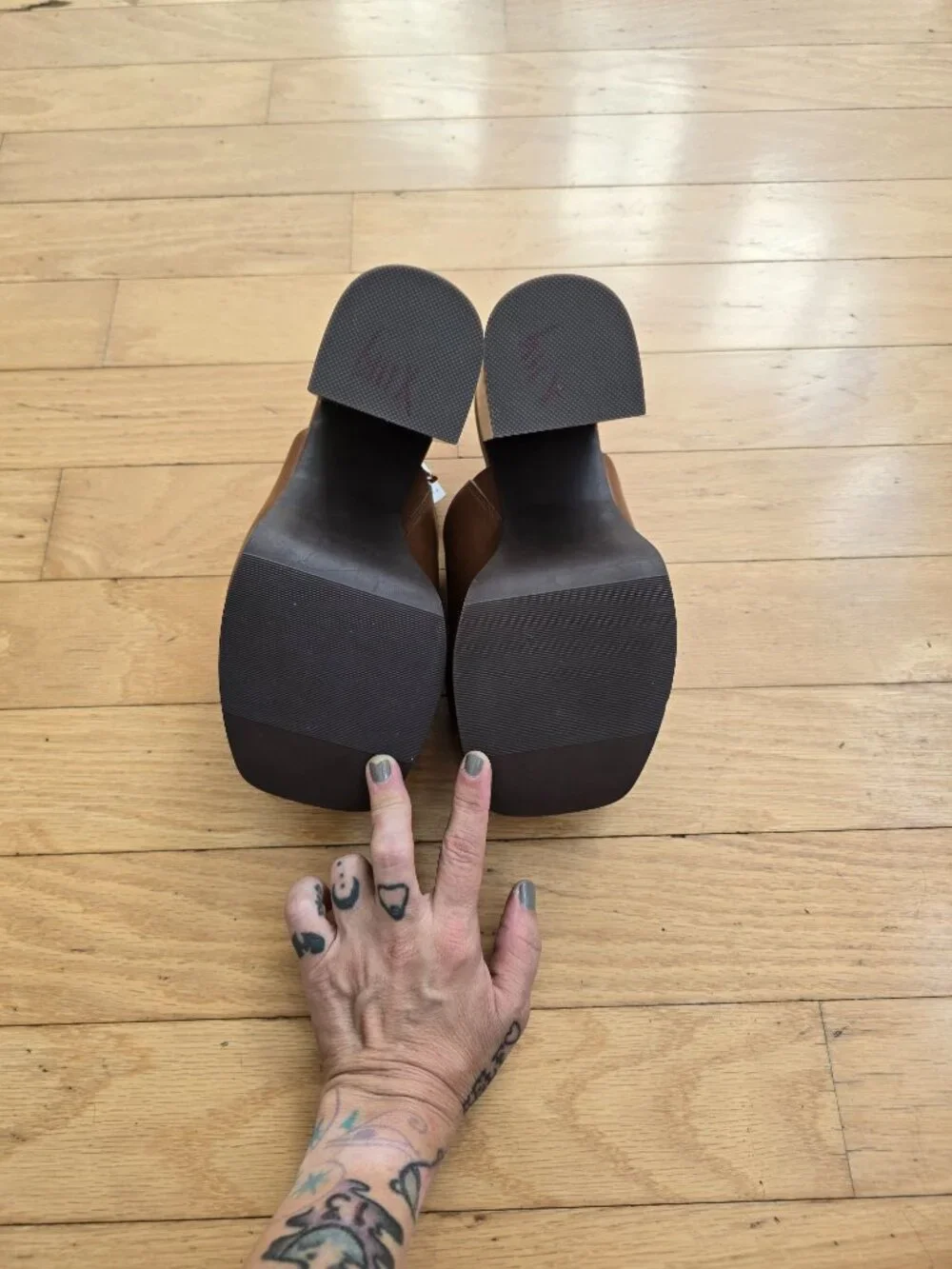 Torrid | Cognac Brown Monochrome Block Heel Platform Sandals | WMS 7.5